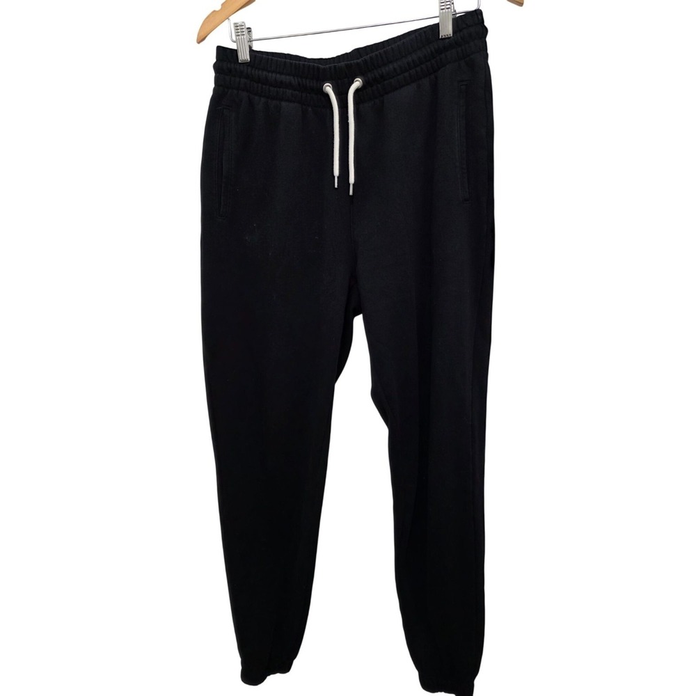 GAP Black Men Jogger Sweatpants With Elastic Waist & Drawstring Closure‎ Size M